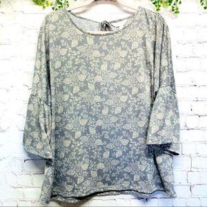 Lauren Conrad | Boho 3/4 Bell Sleeve w/neck tie back Size XXL